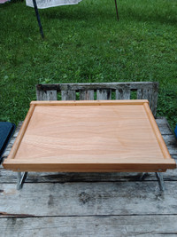 New Solid Wooden Oak Folding Bed Tray, 21.5"W x 14"L