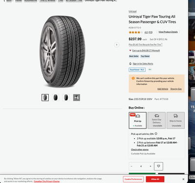 3 Uniroyal tires, all season tigerpaw. 215/55/17 200$ OBO