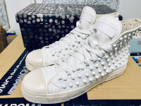 Gienchi Hi Top Sneaker Studded EU42 US9 White Out Allstar high