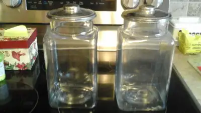 2 vintage containers 1930 10x5 used in general store for candy or treats )