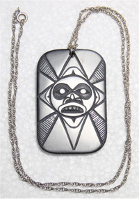 Haida argillite pendant necklace by Shirley Pollard