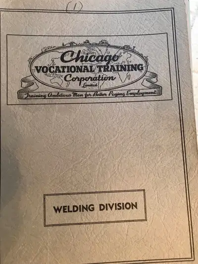 10 vintage Chicago vocational training manuals for welding. 20 lessons. Not sure exact year. Good co...