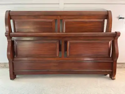 Headboard measures 52” high. Originally purchased from Ashley Furniture. Includes rails/supports. As...