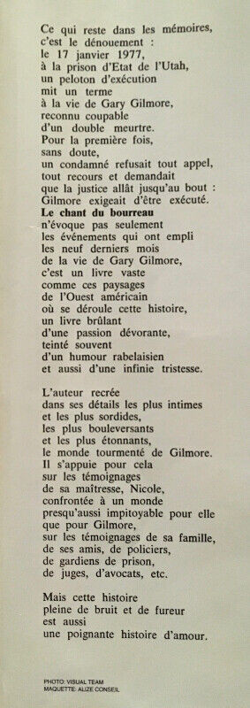 Le chant du bourreau de Norman Mailer dans Essais et biographies  à Trois-Rivières - Image 4