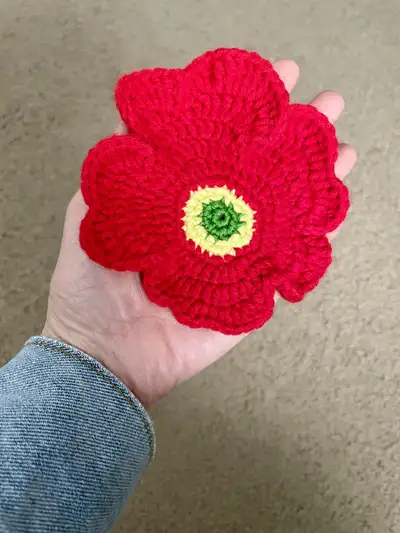 Crocheted Flower Coaster, View more