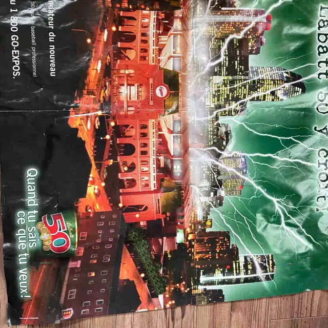 Affiche publicitaire 24x22 Expos et Labatt 50 in Arts & Collectibles in Laurentides - Image 2