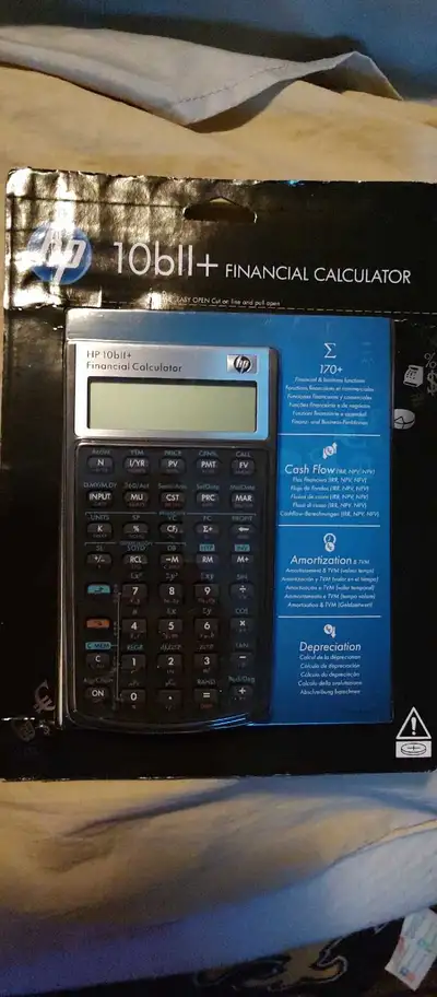 This brand new HP 10bII+ financial calculator is perfect for business, finance, statistics, and math...