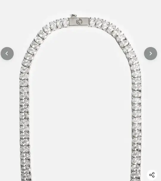 NEW Cernucci Rhodium Plated 5mm Oval Cubic Zirconia 18" Necklace62863267800321121