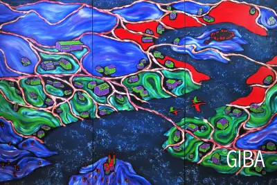Triptyque 90 x 60 - Peinture sur toile par Giba, View more