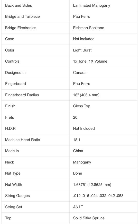 Art & Lutherie Americana Acoustic Electric Guitar, w/ Solid Top in Guitars in Markham / York Region - Image 11