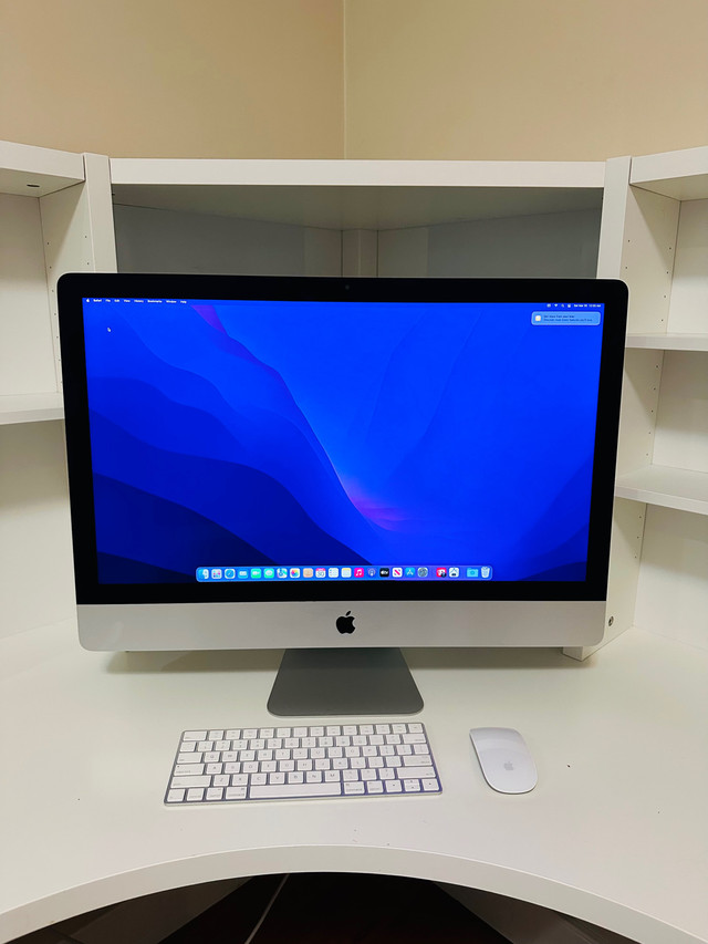 Excellent SLIM 27 inch iMac, 5K RETINA + apple mouse, keyboard in Desktop Computers in Calgary