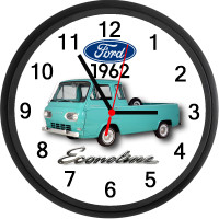 1962 Ford Econoline Pickup Truck (Turquoise) Custom Wall Clock