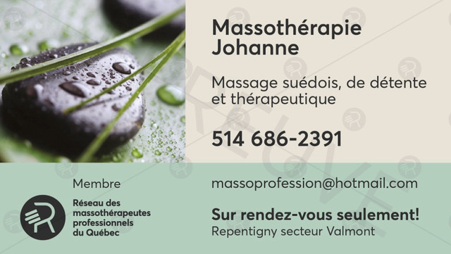 Massothérapie professionnelle! dans Services de Massages  à Laval/Rive Nord