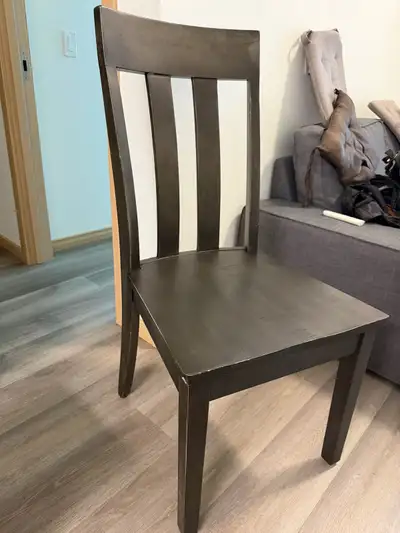 Dark wood dining chair, View more