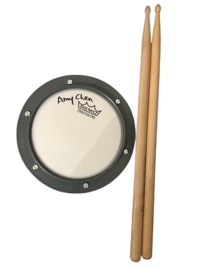 Remo tunable drum practice pad and sticks, View more