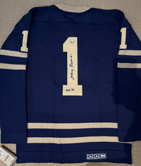 Johnny Bower Signed Vintage Wool Jersey