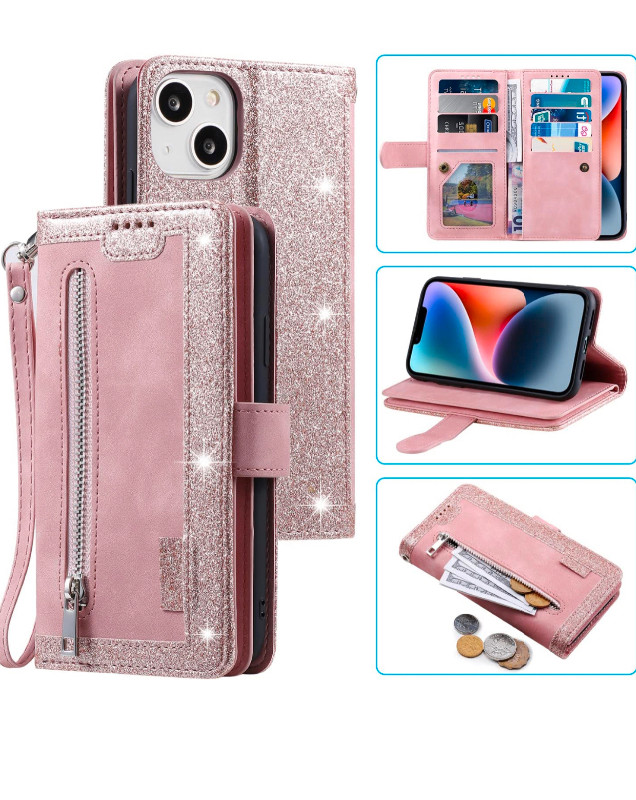 Brand New Wallet Flip Case for iPhone 13 6.1 in Cell Phone Accessories in Mississauga / Peel Region