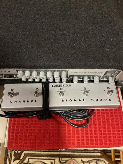  Genz Benz GBE 750 BASS head, footswitch, and cabinet, View more