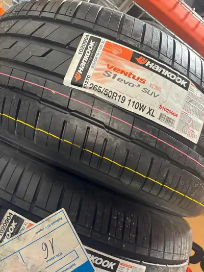 NEW 265/50/R19 Hankook Ventus RFT–BMW X5/ X6/ Merc ML/ RL/ GLE/ MDX/ ZDX/ Cayenne/ Q7 Set of Four br...