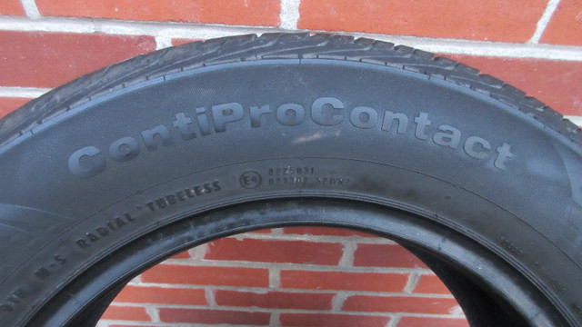 3 pneus d'été CONTINENTAL Pro Contact 195/65R/15 dans Pneus et jantes  à Ouest de l’Île - Image 4