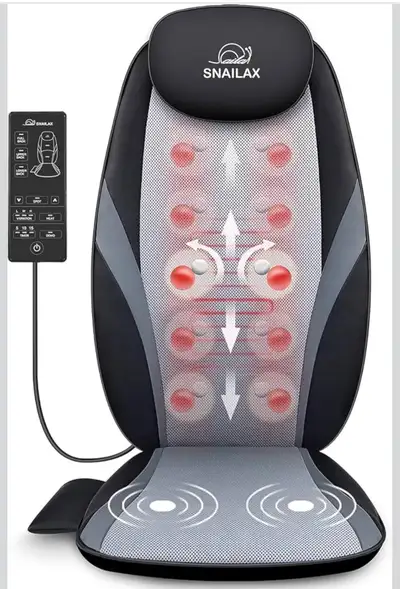 Snailax Shiatsu Back Massager with Heat, Kneading Massage Cushio, View more