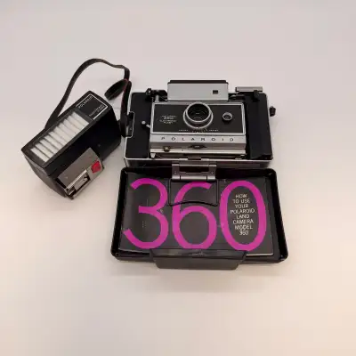 Vintage Polaroid Land Camera 360 Electronic Flash W Flash Unit, View more