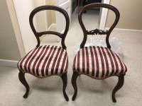 Two antique side chairs