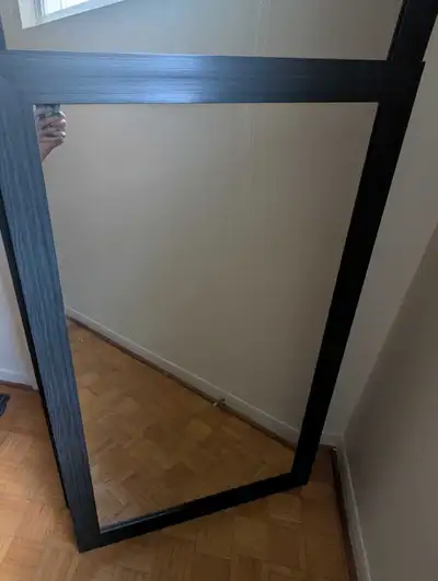 Black Wood Grain Mirror, View more