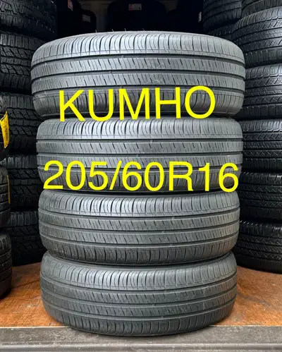 205/60R16 Kumho Solus TA31 ** NO INSTALL SERVICE ** I DO NOT OFFER INSTALLATION ** 4 USED TIRES / NO...