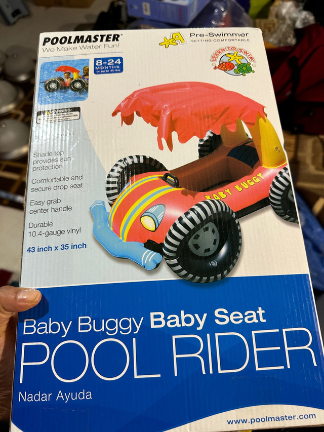 Swimline 43-Inch Red and Yellow Baby Buggy Baby Rider With a Can in Kids in Oakville / Halton Region - Image 2