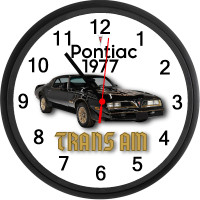1977 Pontiac Trans-Am Custom Wall Clock - New - Classic Bandit