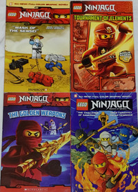 3 Sets of 4 Lego Books Ninjago & Chima, Star Wars, Super Heroes