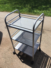 Metal 3 tiers Moving utility cart on casters -16"W x 12"D x 30"H
