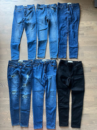 4 pair of High Rise Skinny Jean.  Size 7