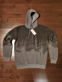 Geom Fashion Clothes hoodie black & gray / coton ouaté neuf