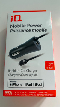 IQ Mobile Charger for iPhone/iPad + USB