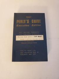 1981 PERLY'S GUIDE EXECUTIVE EDITION STREET GUIDE "NEW"