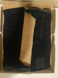 Women’s Black Suede knee high boots for sale