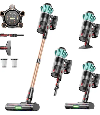 This Migusky Atlas900 cordless vacuum cleaner offers powerful 650W suction and 55KPA performance for...