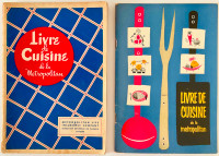 Antiquité 1957 Collection Ensemble 2 livres cuisine Metropolitan