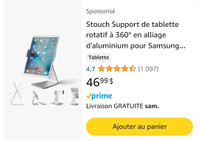 Support de tablette laisser 30$