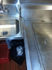 Leaking stainless steel sink welding, pipe welding, water tank