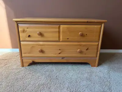 IKEA Pine 3 Drawer Wood Dresser, View more