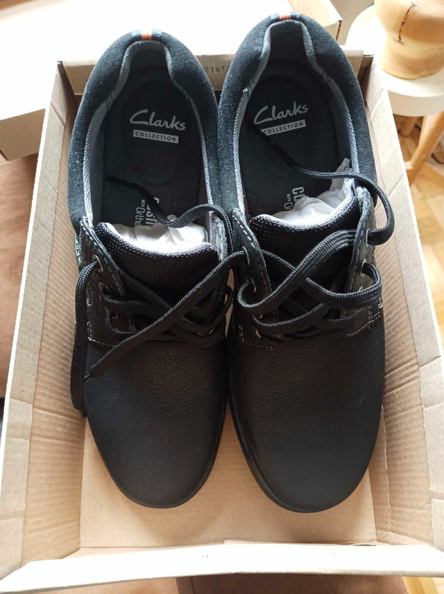 Clarks Men's Cotrell Plain Lace-Up Shoe, Black Oily Leather, 9 dans Chaussures pour hommes  à Ville de Montréal