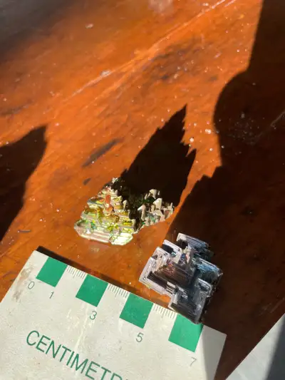 two bismuth crystals, View more