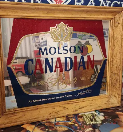 Vintage Alchohol Beer Spirits Mirror Sign, View more