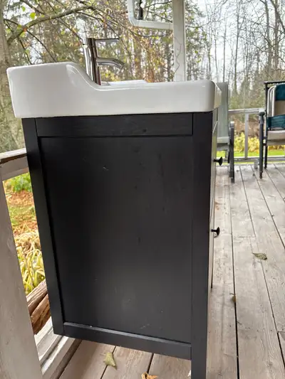 Cabinet, sink and faucet, View more