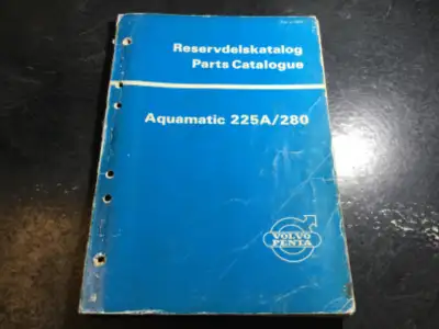 Volvo Penta Aquamatic 225A/280 Parts Catalogue Volvo Penta part number 2845, Printed in 1973 Covers...