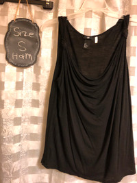 Black Cowl Neck tank top - small