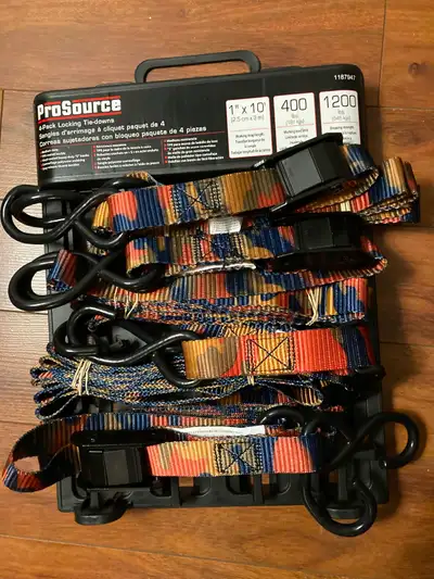4 Pack Locking Tie Down Straps, View more